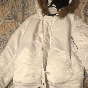 White AUTHENTIC SUPREME Bomber Jacket